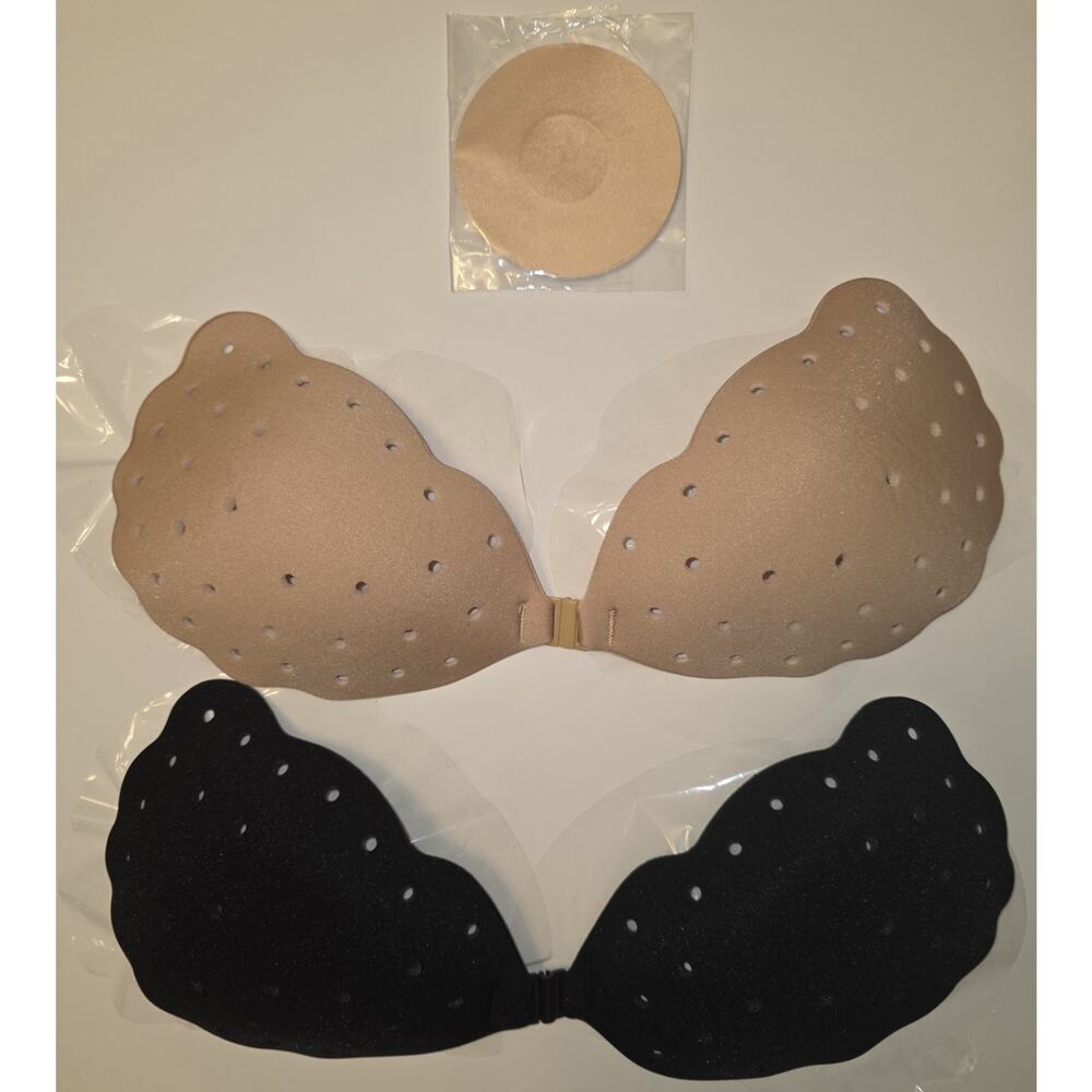 Nimiah 2 Reusable Sticky Bras C Cup & Covers - Best for Band Size up to 34" - Picture 4 of 6